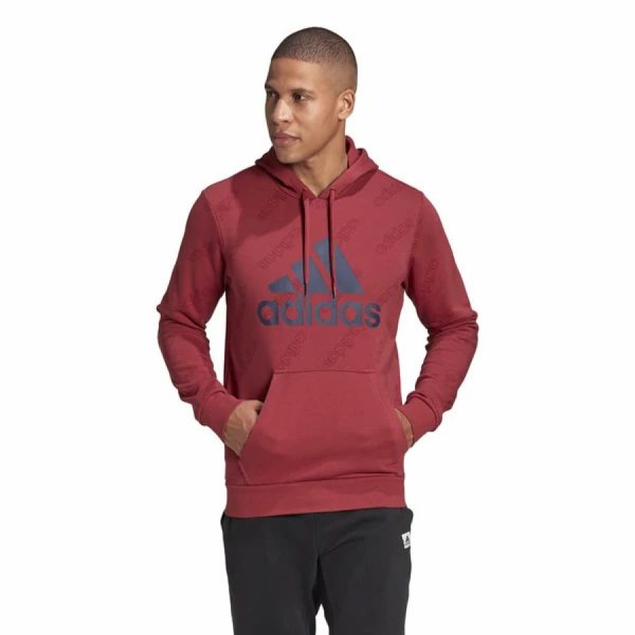 Mens Tops | * Men'S Adidas Legacy Red Favorites Graphic Hoodie S