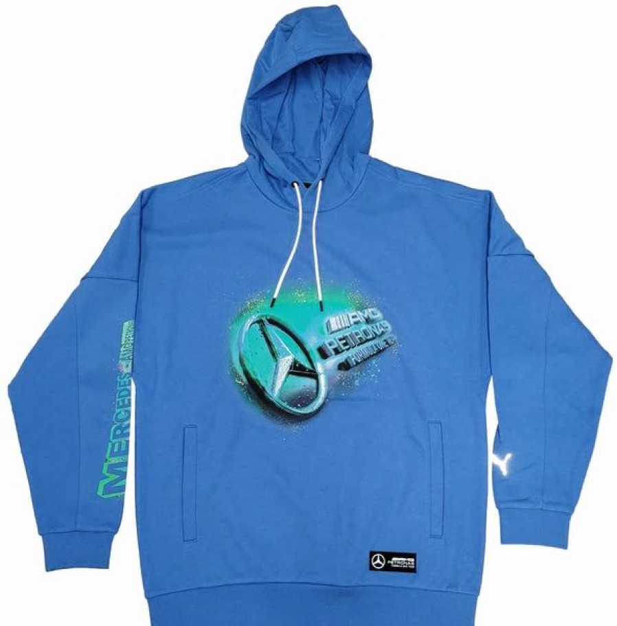 Mens Tops | * Men'S Puma Blue Mapf1 Street Hoodie S