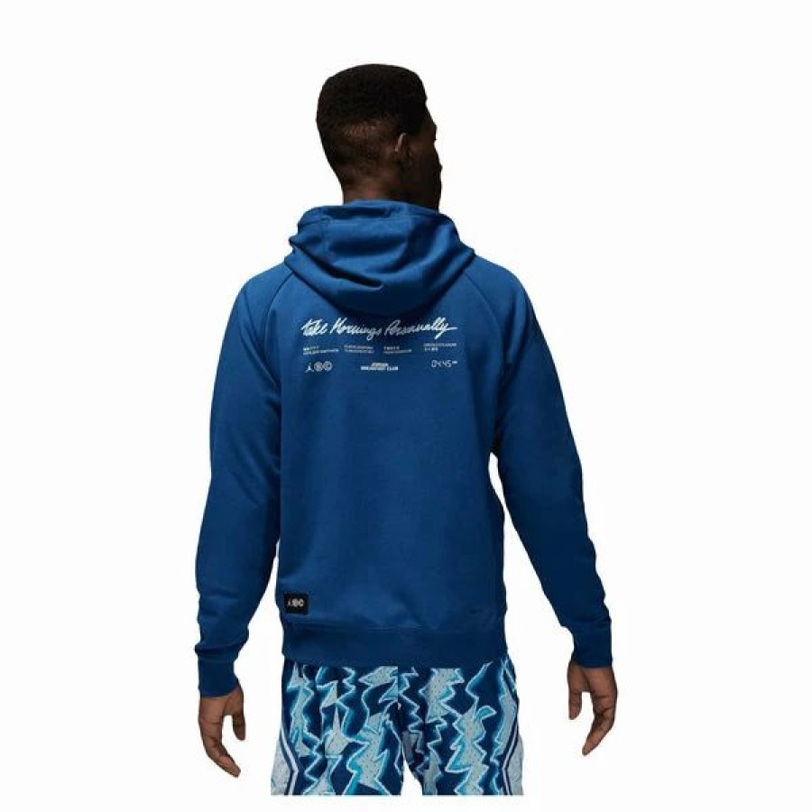 Mens Tops | * Men'S Jordan Navy Dri-Fit Sport Bc Graphic Fleece Pullover Hoodie (Dq7330 493) M