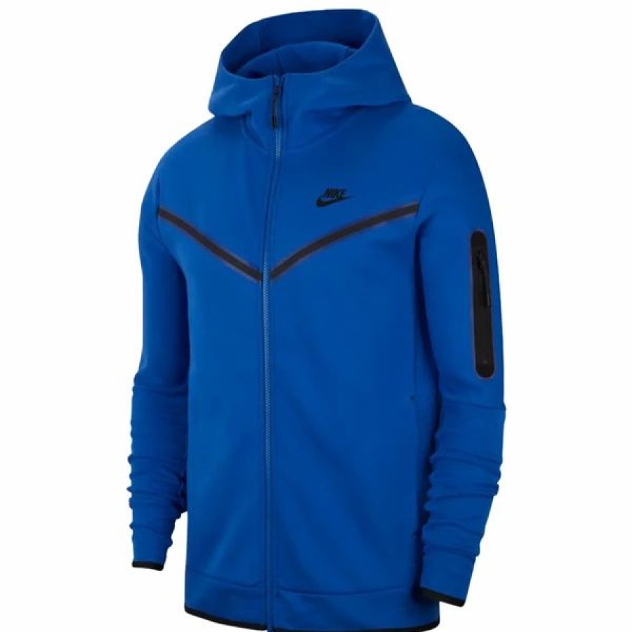 Mens Tops | * Men'S Nike Sportswear Royal Blue/Black Tech Fleece Full-Zip Hoodie (Cu4489 480) Xs