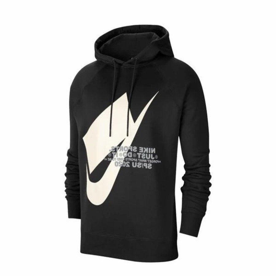 Mens Tops | * Nike Sportswear Black/White Pullover Hoodie M