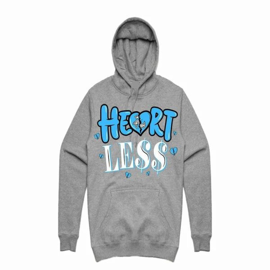 Mens Tops | * Men'S Planet Of The Grapes Gray/Carolina Blue Heartless Hoodie S