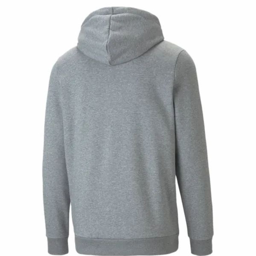 Mens Tops | * Men'S Puma Medium Gray Heather Ess+ Big Logo Hoodie S