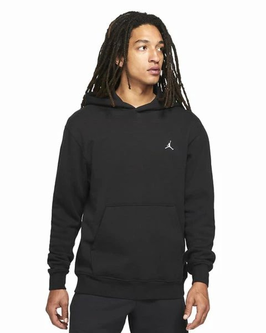 Mens Tops | * Men'S Jordan Black Essentials Fleece Pullover Hoodie (Da9818 010) S