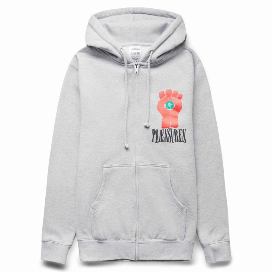 Hoodies & Sweatshirts | * Pleasures Hst Zip Hoodie Heather Grey