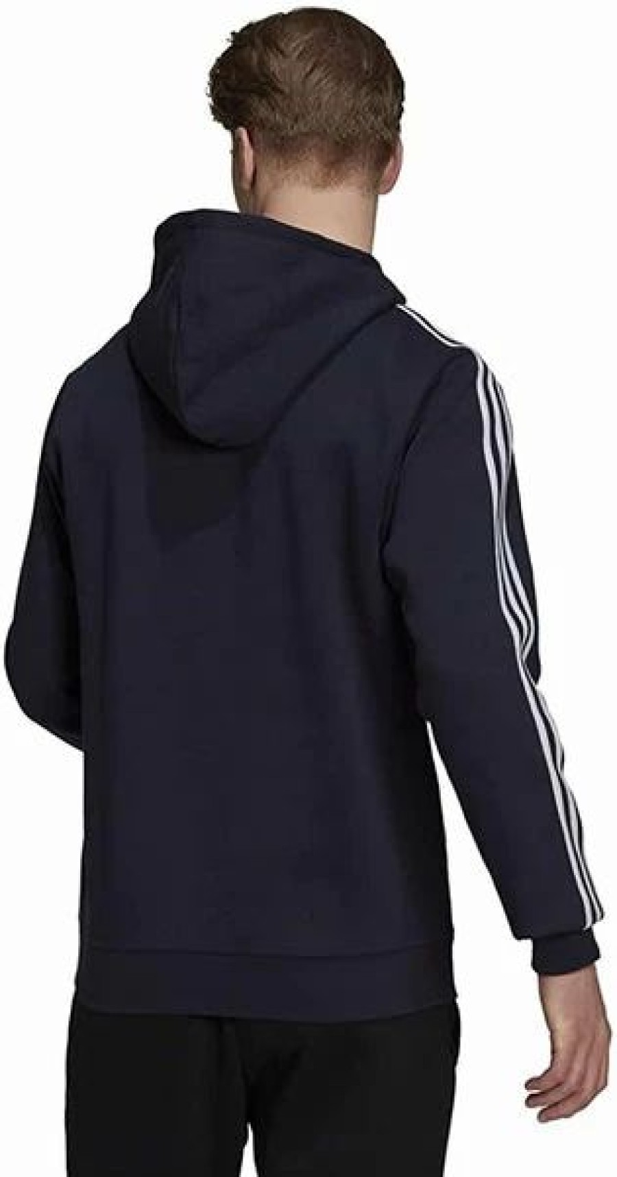 Mens Tops | * Men'S Adidas Ink/White 3-Stripes Fleece Hoodie S