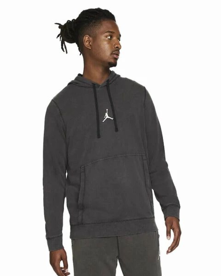 Mens Tops | * Men'S Jordan Black/White Dri-Fit Air Fleece Pullover Hoodie (Da9860 010) S