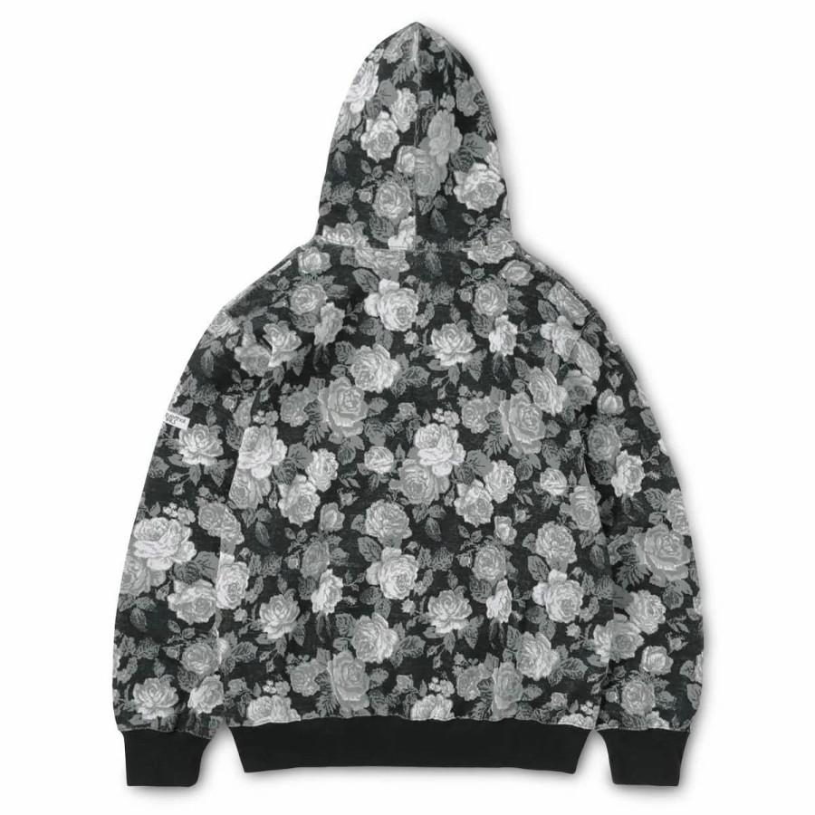 Hoodies & Sweatshirts | * Jacquard Flower Hoodie Black