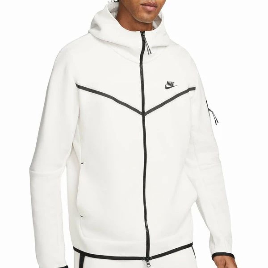 Mens Tops | * Men'S Nike Sportswear Phantom/Black Tech Fleece Full-Zip Hoodie L