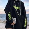 Outerwear | * Neon Print Oversize Hoodie