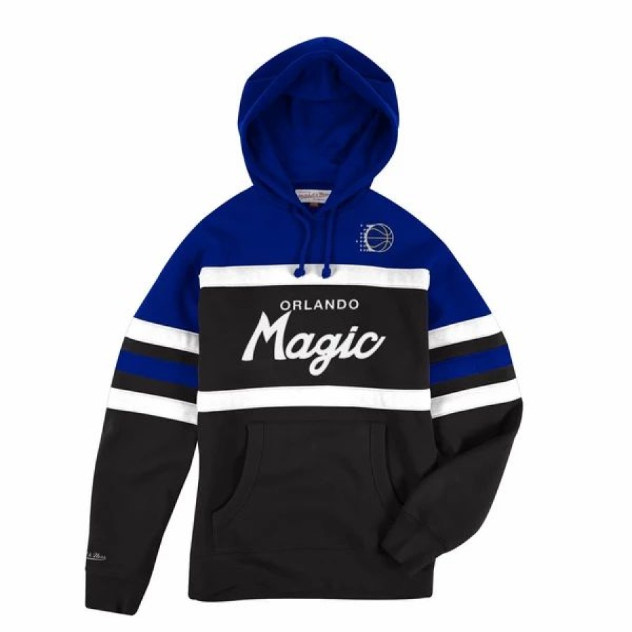 Mens Tops | * Men'S Mitchell & Ness Ryl/Blk Nba Orlando Magic Head Coach Hoodie Xs