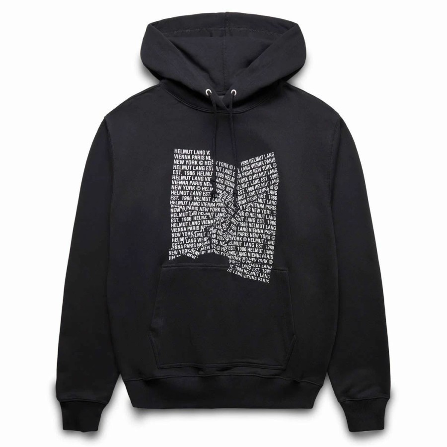 Hoodies & Sweatshirts | * Helmut Lang Crumple Hoodie Black - 001