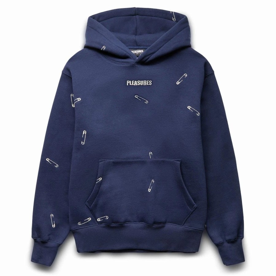 Hoodies & Sweatshirts | * Pleasures Safety Pin Hoodie Navy