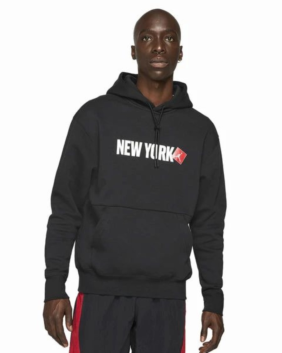 Mens Tops | * Men'S Jordan Black New York City Pullover Hoodie S