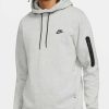 Mens Tops | * Men'S Nike Sportswear Heather Gray/Black Tech Fleece Pullover Hoodie (Dd5174 063) S