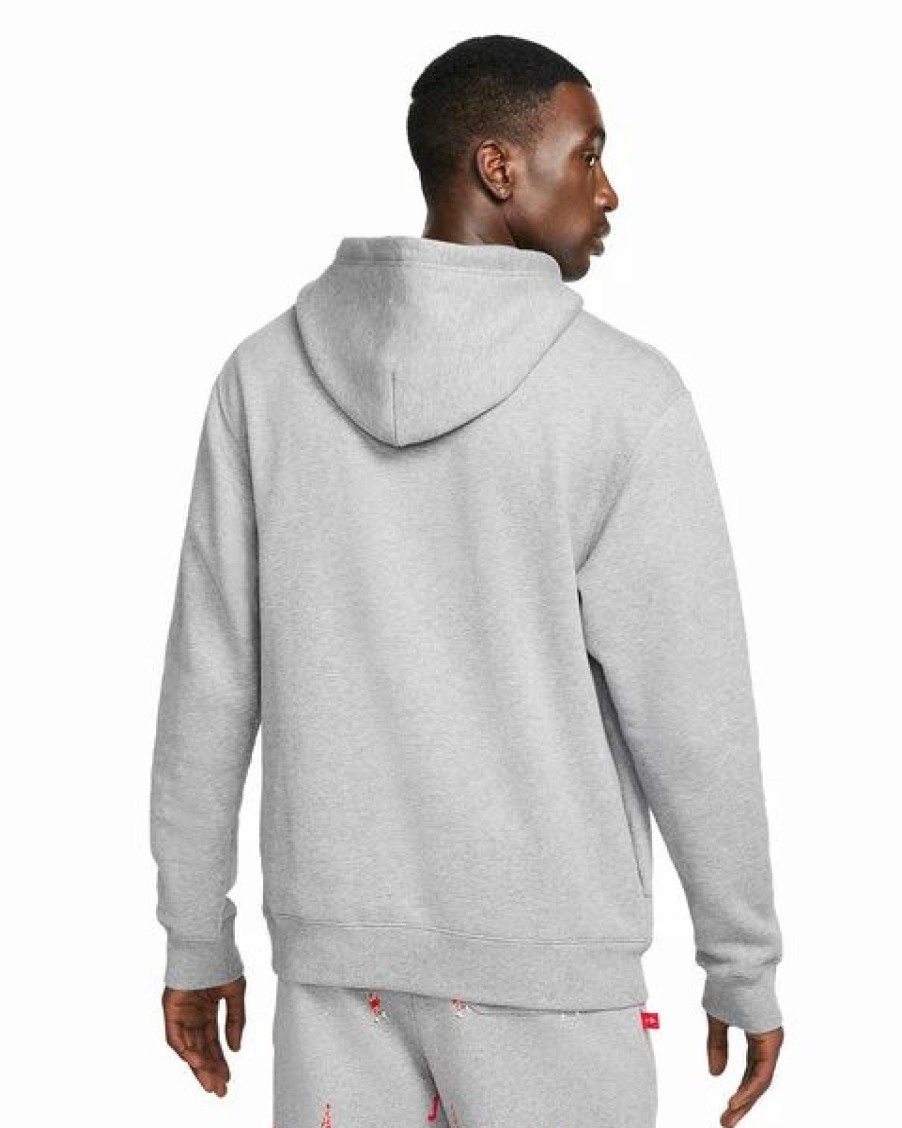 Mens Tops | * Men'S Jordan Carbon Heather Essentials Graphic Hoodie S