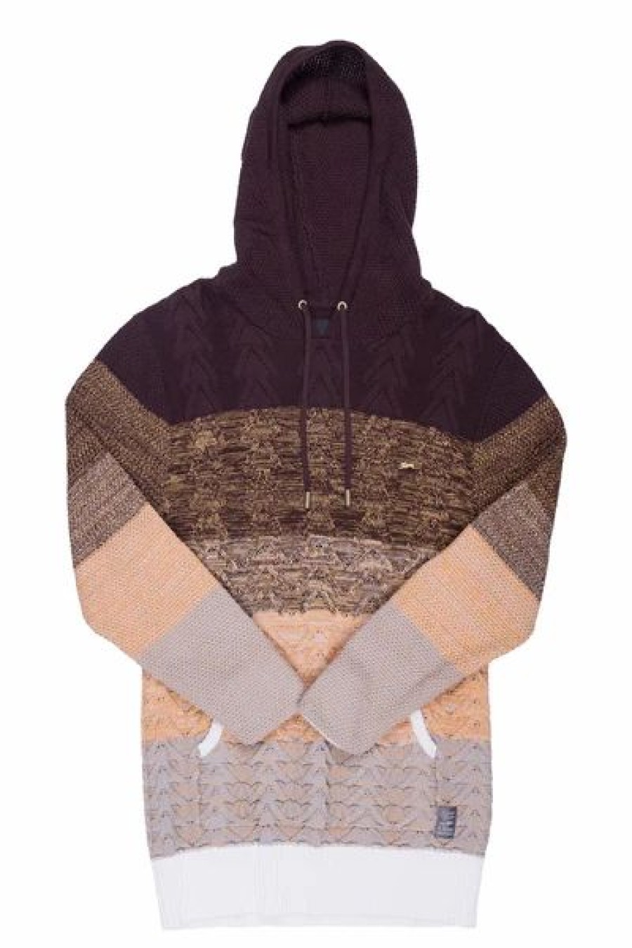 Mens Tops | * Men'S A.Tiziano Coffee Taelin Sweater Knit Hoodie L