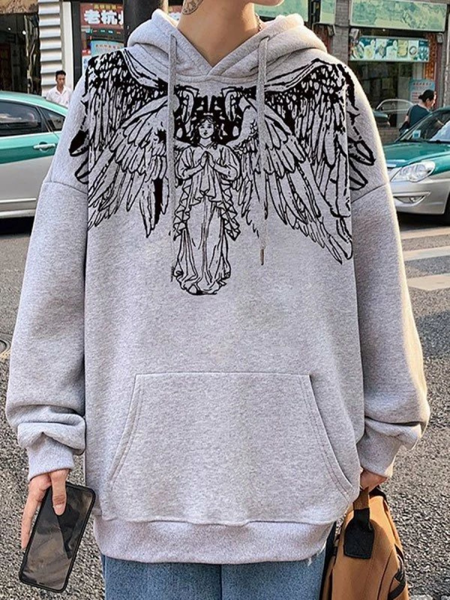 Outerwear | * Angel Wing Graphic Hoodie