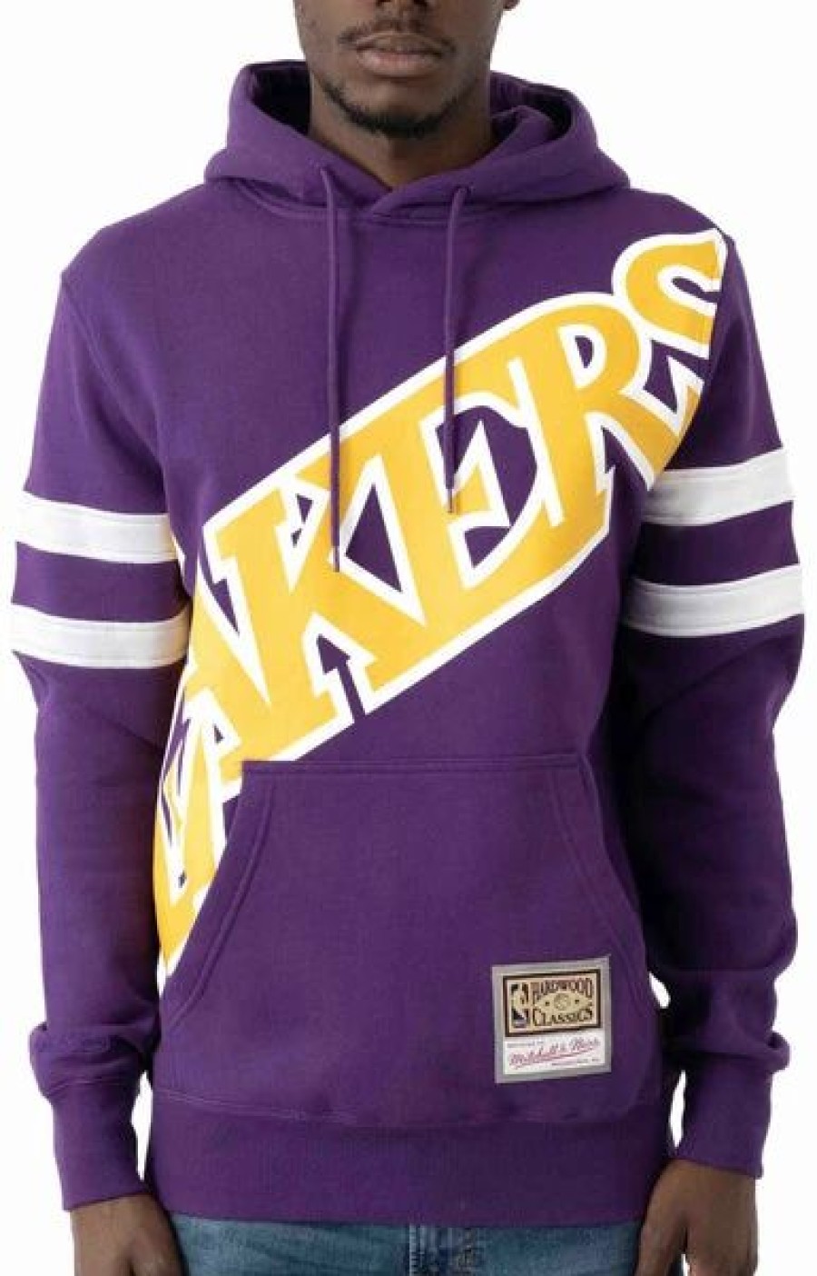 Mens Tops | * Men'S Mitchell & Ness Purple/Gold Nba Los Angeles Lakers Substantial Fleece Hoodie Xs