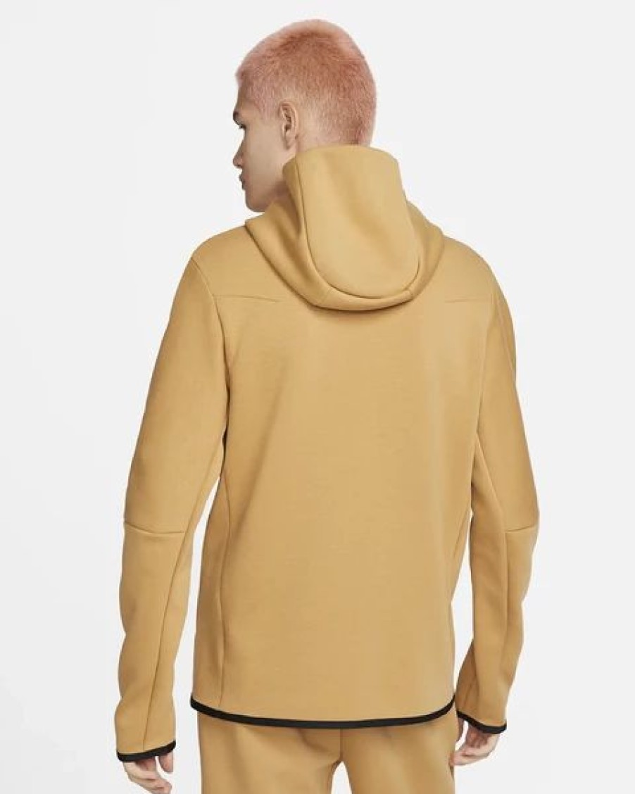 Mens Tops | * Men'S Nike Sportswear Elemental Gold/Sail Tech Fleece Full-Zip Hoodie (Cu4489 722) S