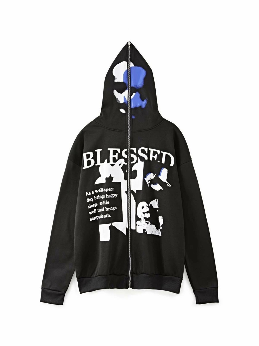 Outerwear | * Men'S Punk Skull Graphic Zip Up Hoodie