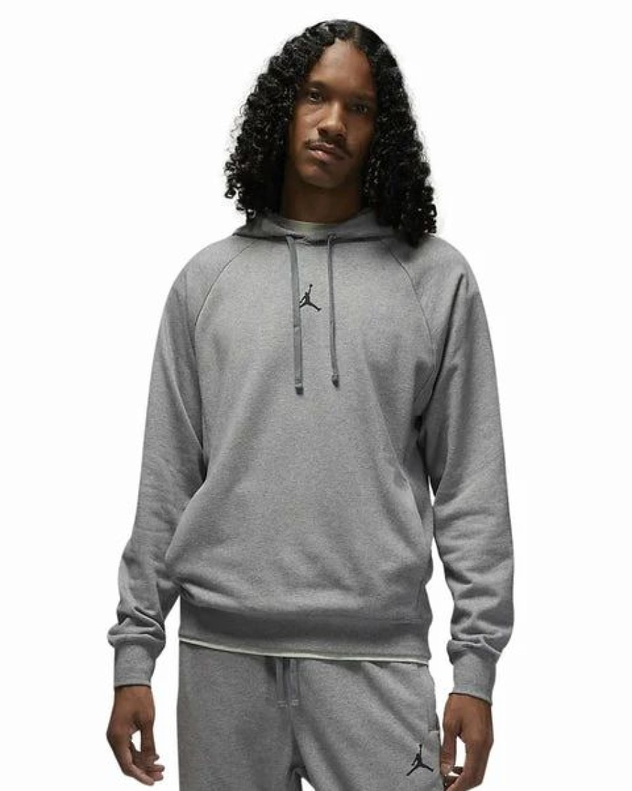 Mens Tops | * Men'S Jordan Carbon Heather Dri-Fit Sport Crossover Fleece Hoodie (Dq7327 091) S