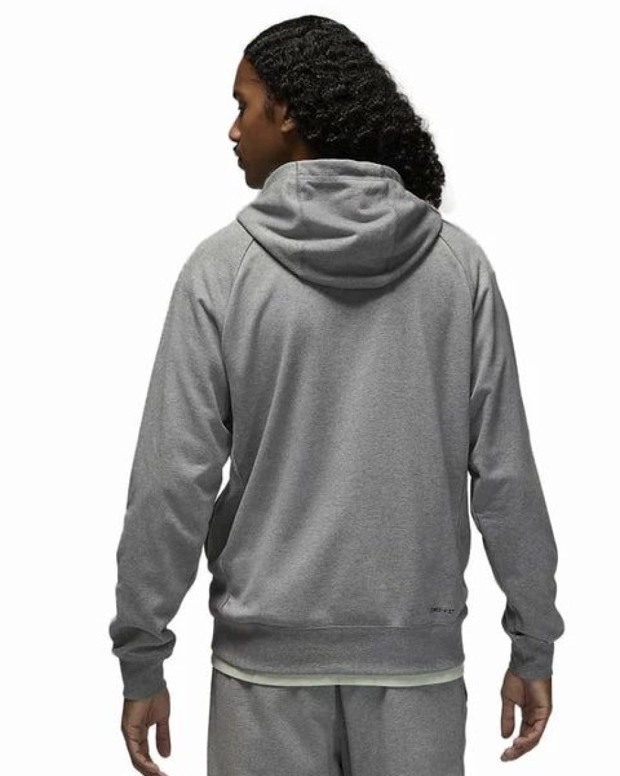 Mens Tops | * Men'S Jordan Carbon Heather Dri-Fit Sport Crossover Fleece Hoodie (Dq7327 091) S